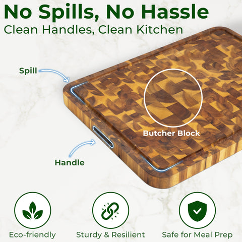 HOMESTEAD knife-friendly surface protects blades during chopping