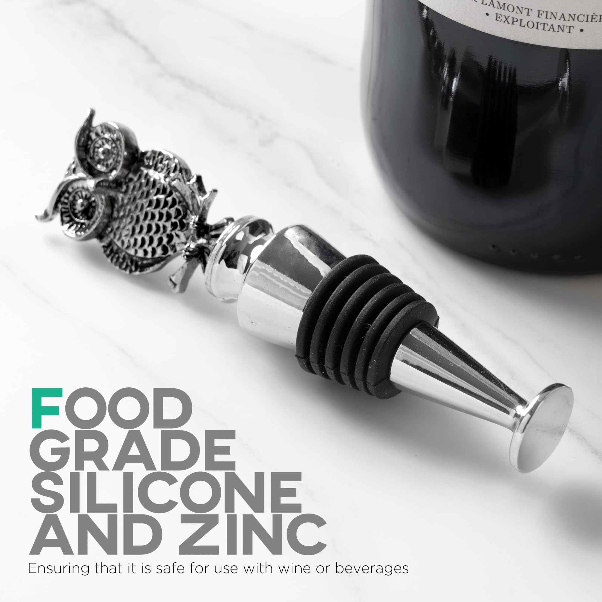Homestia Dishwasher-Safe wine stopper is easy to clean.