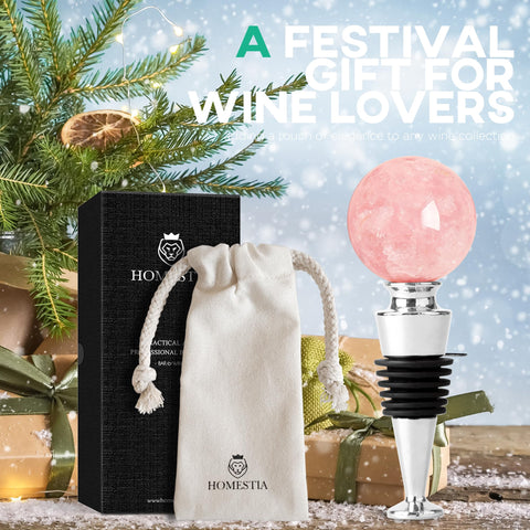Easy-pull Homestia wine stopper for quick resealing and reuse