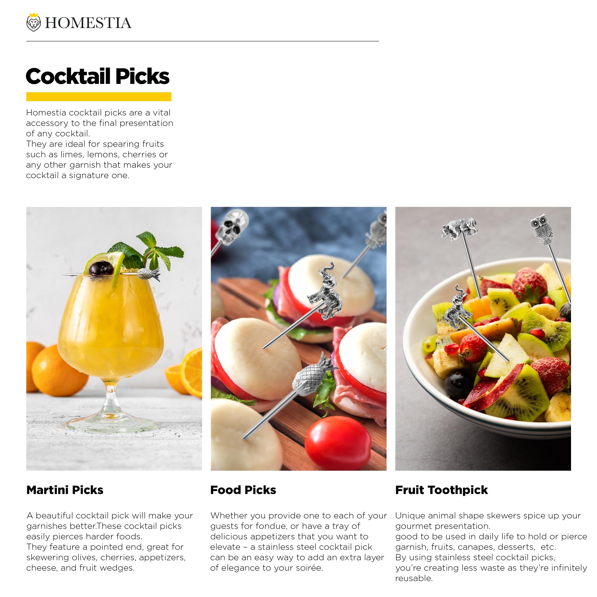 Homestia party bar garnish accessories add polished touches to events.