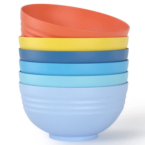 Homestockplus unbreakable 34oz bowls set for daily meals and gatherings