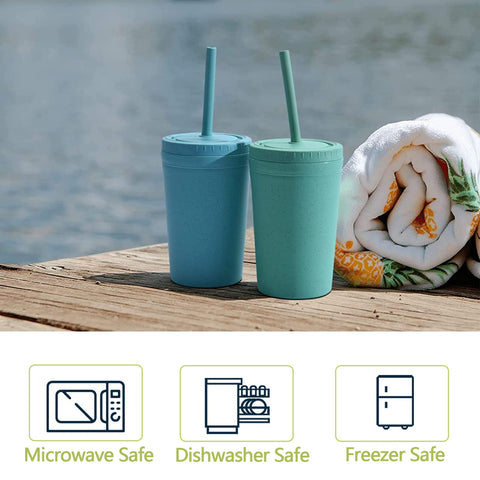 Four color set from Homestockplus with silicone straws and protective stopper.