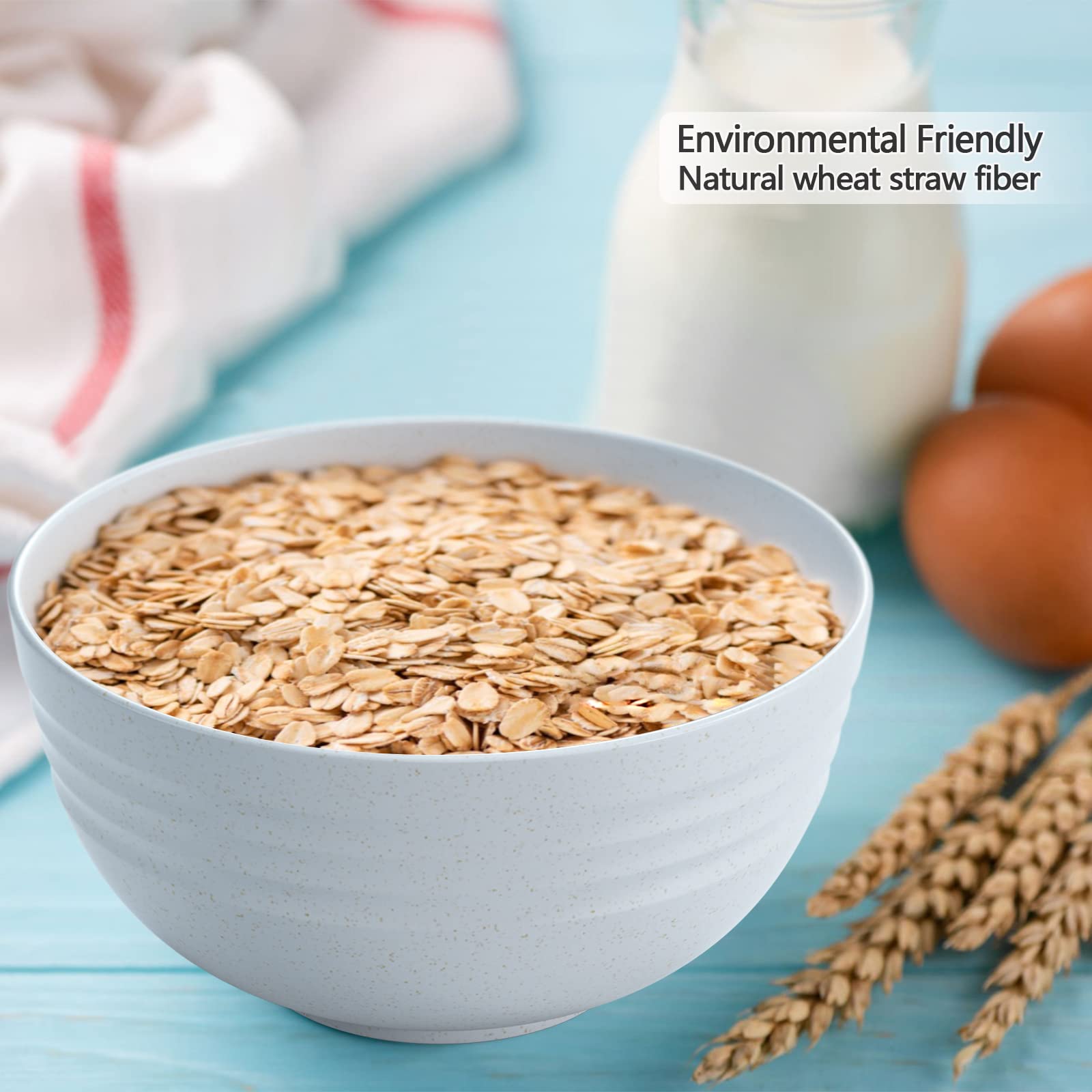 Homestockplus wheat straw fiber bowls viewed from inside