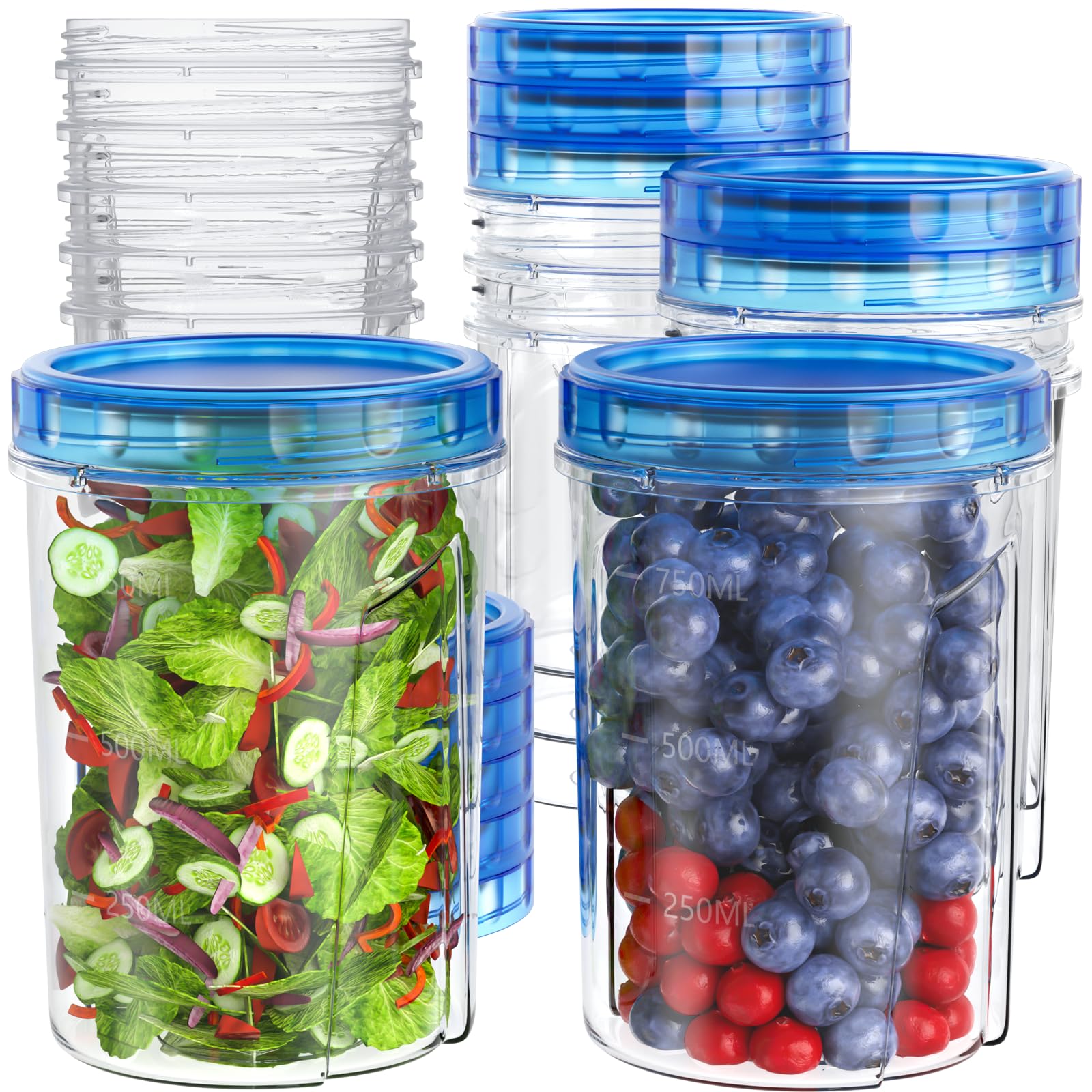 HOMETALL 32 oz container with clear bottom for easy labeling and visibility.