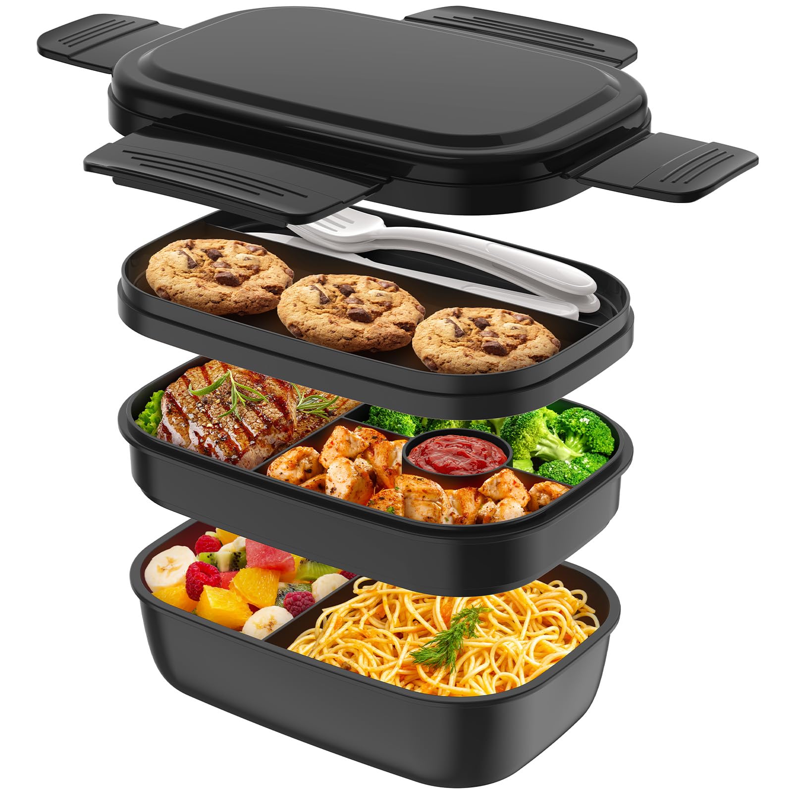 HOMETALL Bento Box Adult with eight compartments for balanced meals.