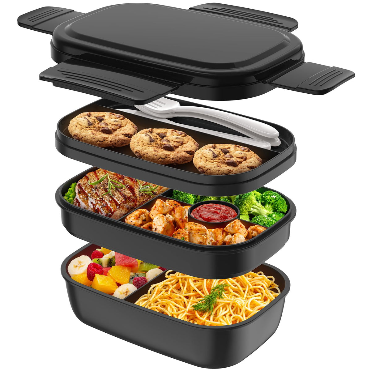 HOMETALL Bento Box Adult with eight compartments for balanced meals.