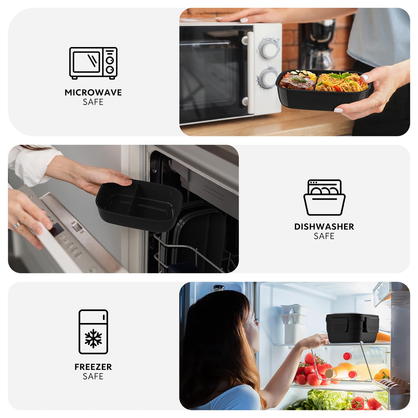 HOMETALL dishwasher-safe lunch box cleans up easily after meals.