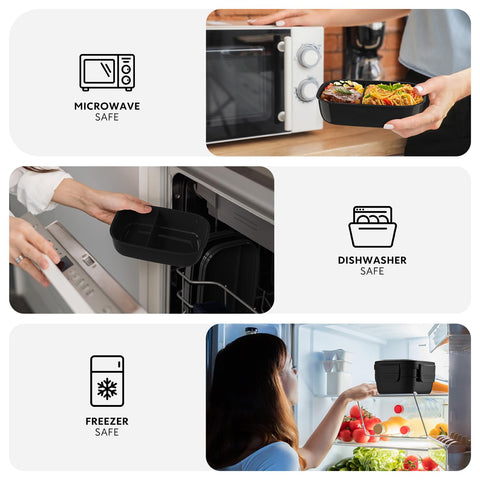 HOMETALL dishwasher-safe lunch box cleans up easily after meals.