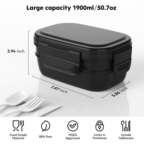 HOMETALL microwave-safe lunch box for quick reheating.