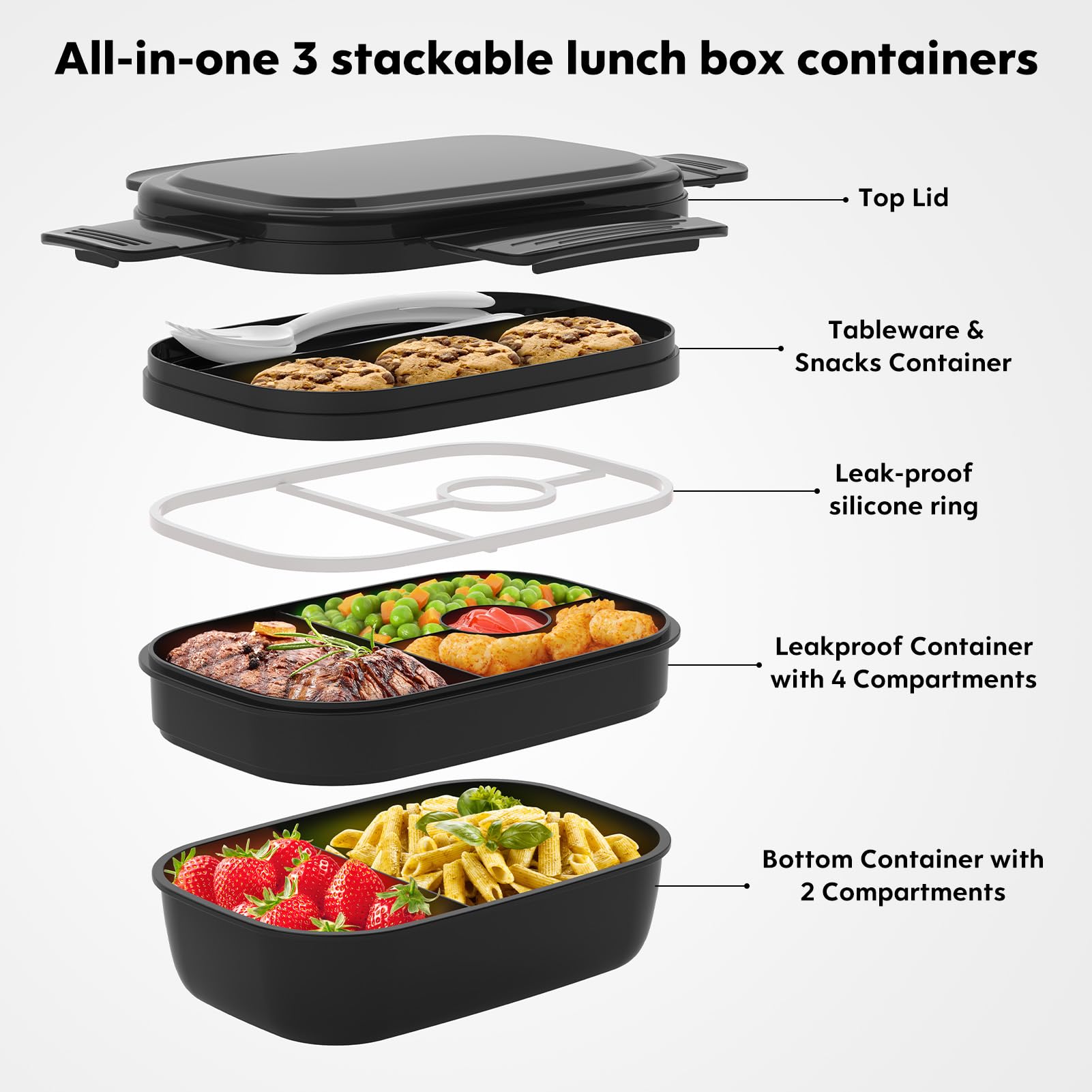 Food-grade BPA-free HOMETALL bento box for safe daily use.