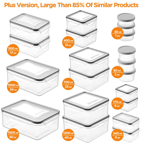 HOMETALL leak-proof airtight containers seal securely to prevent spills