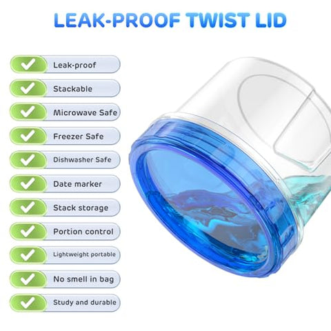 HOMETALL leakproof design secures sauces and soups during freezing