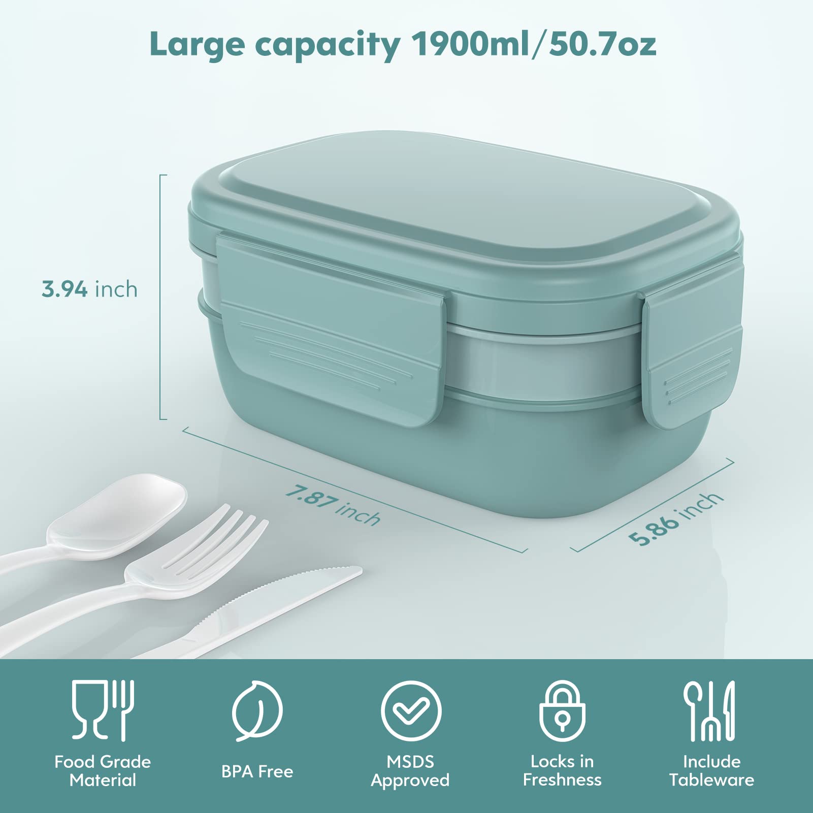 HOMETALL lunch box is microwave/freezer/dishwasher safe for versatile prep.