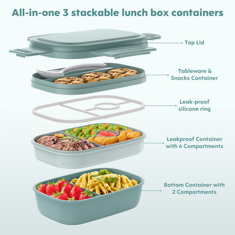 HOMETALL lunch box with utensils included for convenient meals.