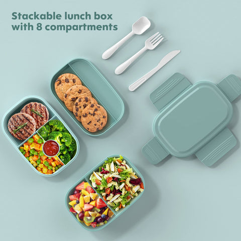 HOMETALL leak-proof lunch box showing silicone seal and locking clips.