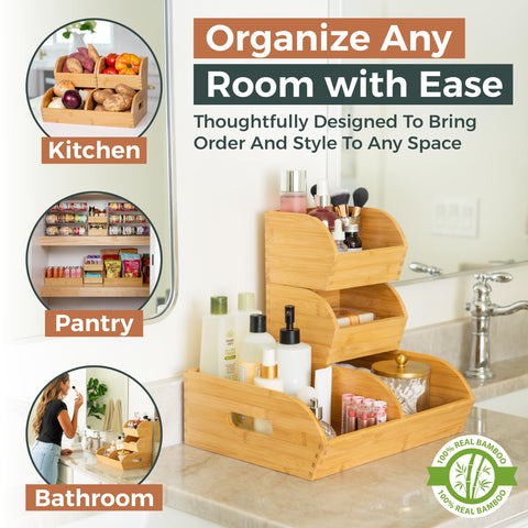 Homeware Express bamboo-organizer-fruit-vegetable blends style and function on countertops.
