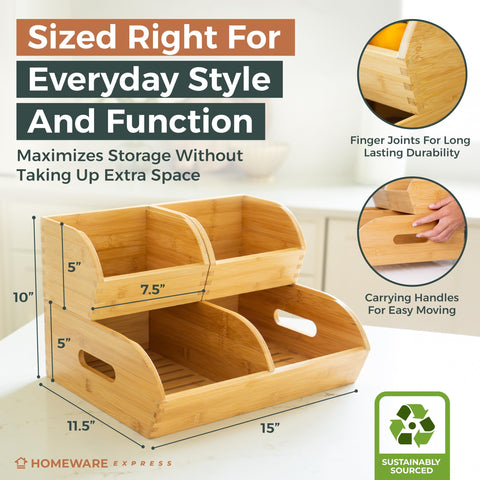 Homeware Express multipurpose-organization-container suits snacks, bread, or bathroom items.