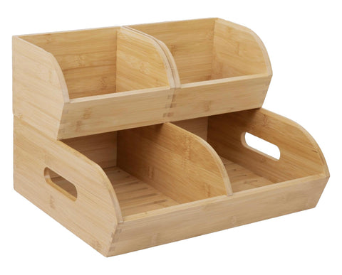 Homeware Express potato-onion-storage-bin-large with handles keeps produce organized on the counter.