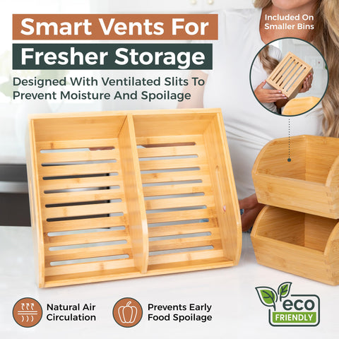 Homeware Express ventilated-potato-bin enhances airflow for fresher produce.