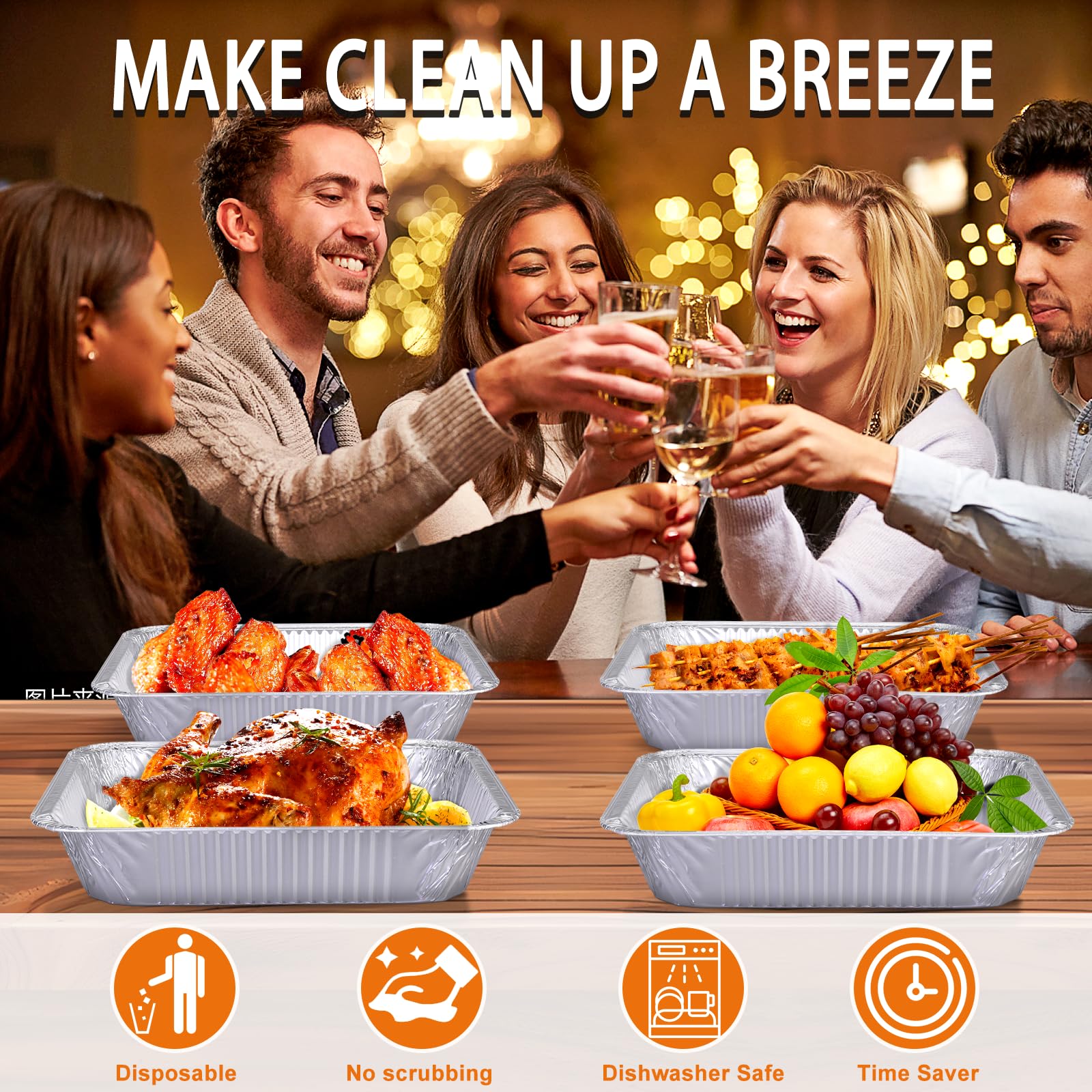 Homewarm 9x13 pans, disposable for quick cleanup after events or gatherings.