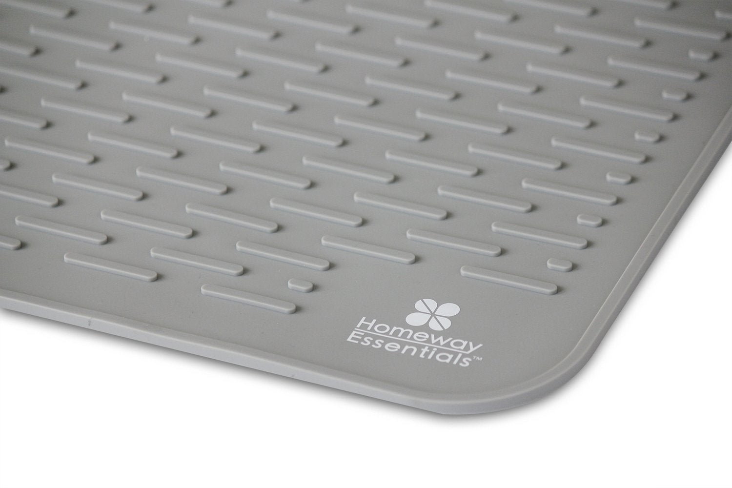 Homeway Essentials kitchen drawer liner protects drawers with a soft silicone surface.