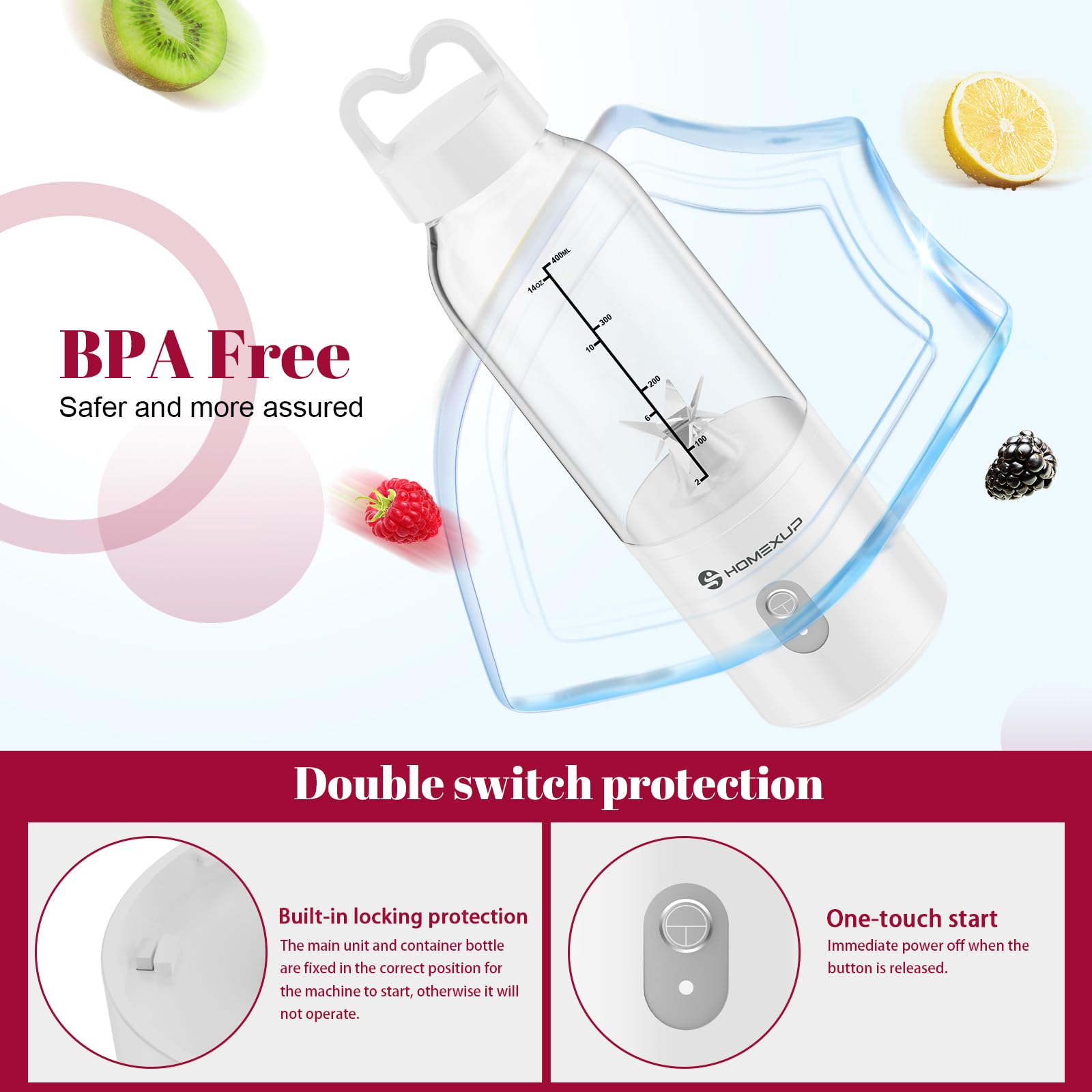 HOMEXUP accessories set: ice molds, funnel, and brush