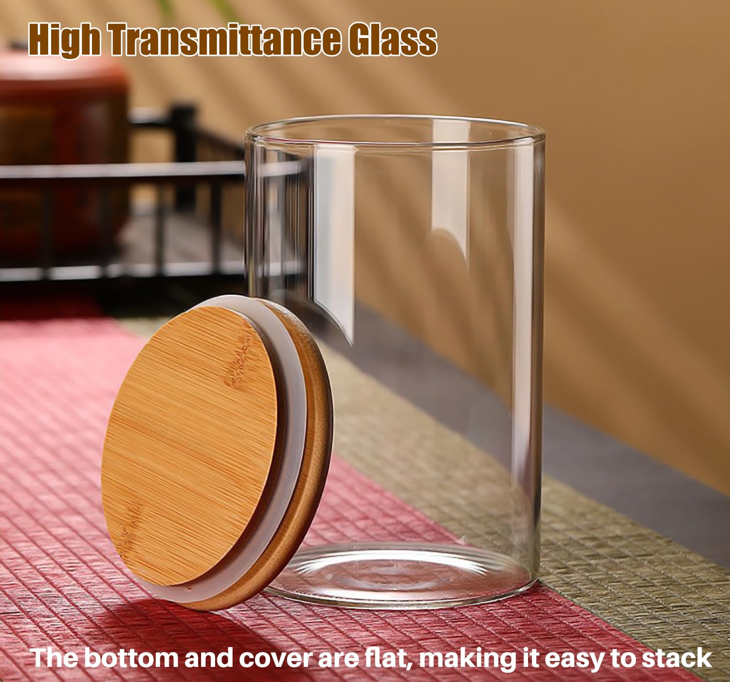 HomeyHoney dishwasher-safe glass jar for everyday use.