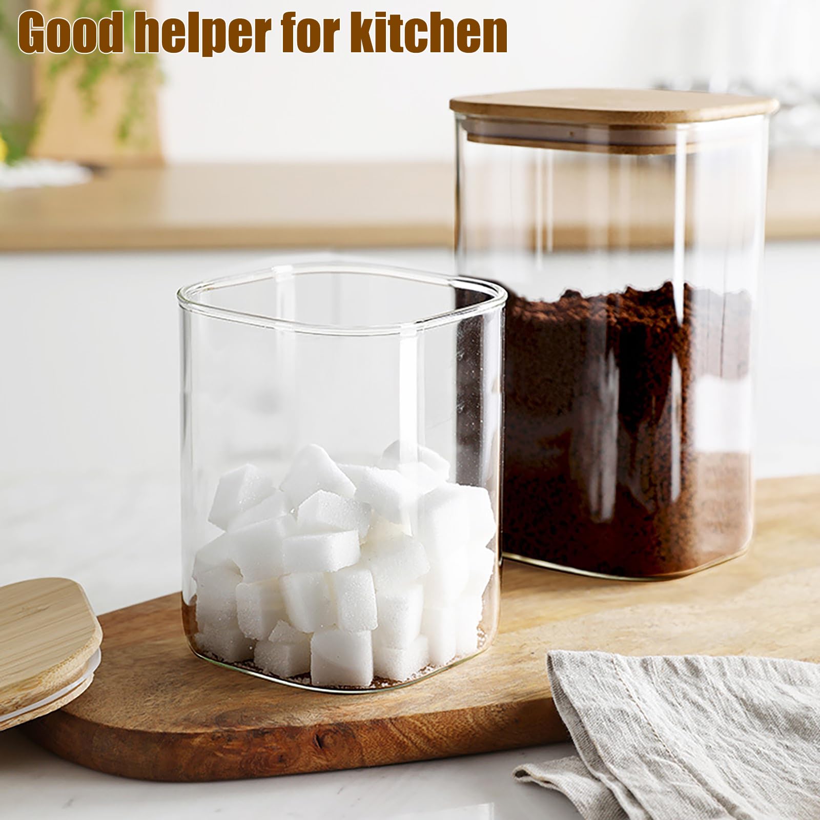 Two HomeyHoney jars stacked for space-saving pantry storage.