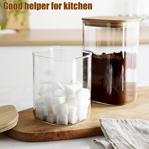 Two HomeyHoney jars stacked for space-saving pantry storage.