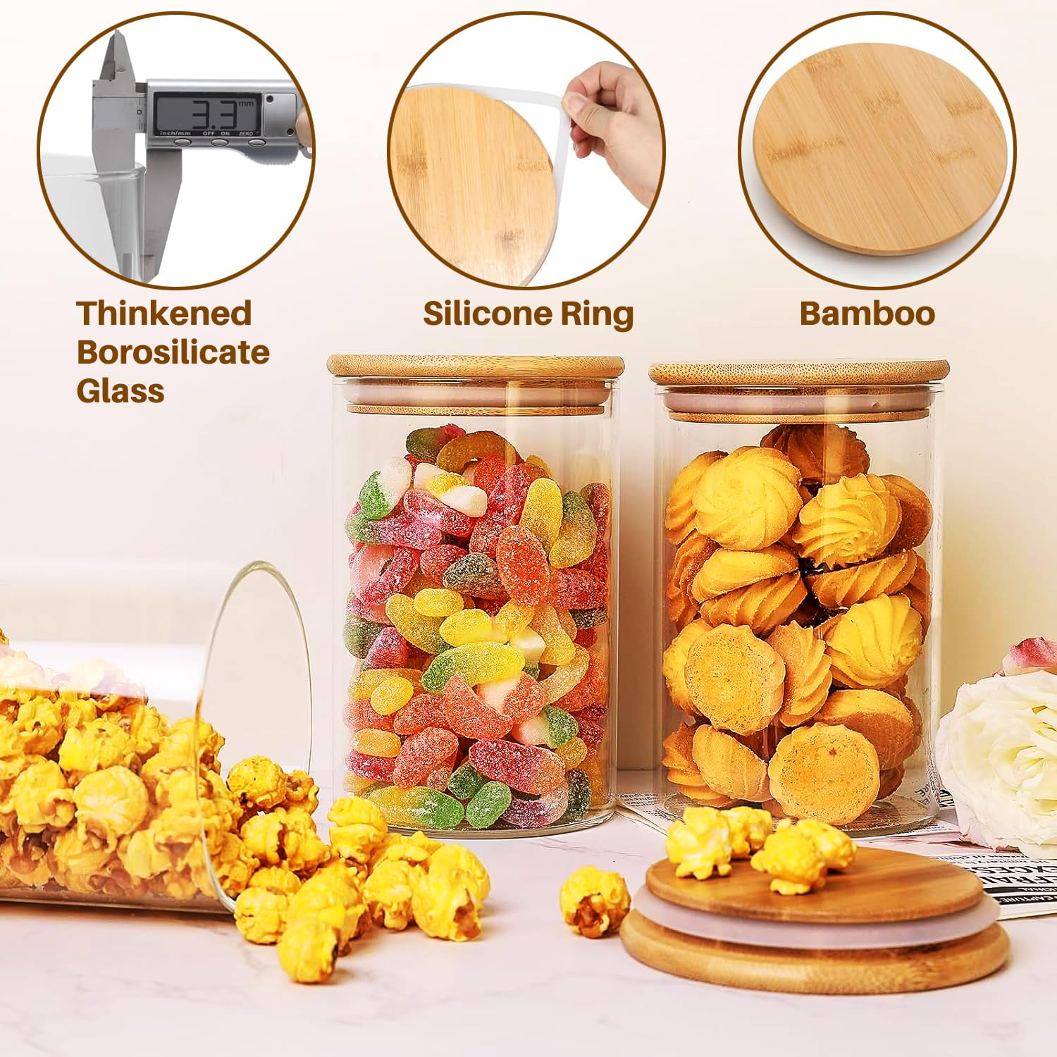 HomeyHoney wide mouth design enables easy filling and cleaning.