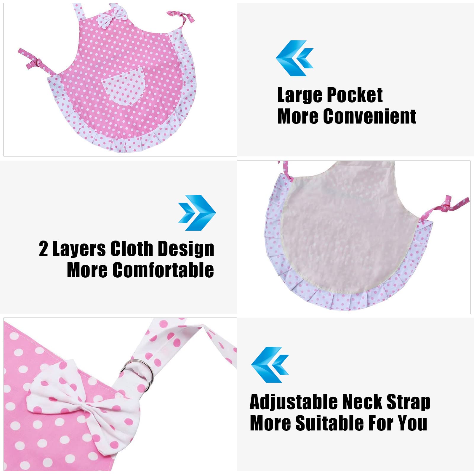 Homgaty adult apron 26-inches long with adjustable neck ties for comfort