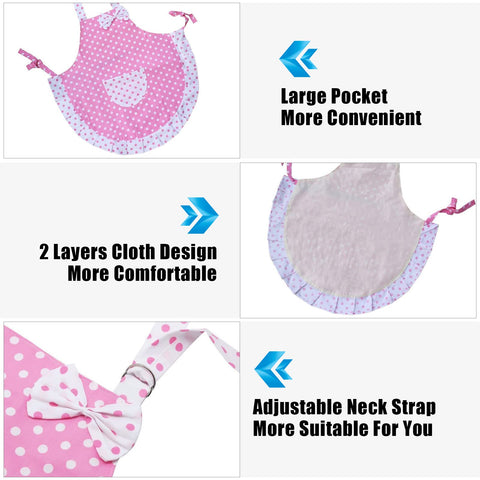 Homgaty adult apron 26-inches long with adjustable neck ties for comfort