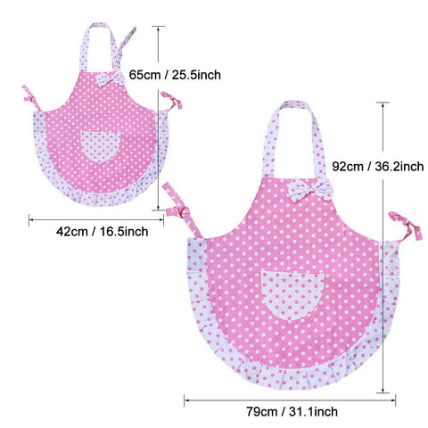 Homgaty kids apron with pocket and adjustable straps for growing children
