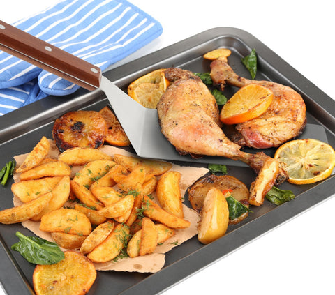 Homi Styles outdoor grill spatula capturing sizzling moments with strength
