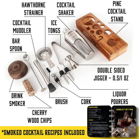 Homia drink smoker with cherry chips adds subtle smoked aroma
