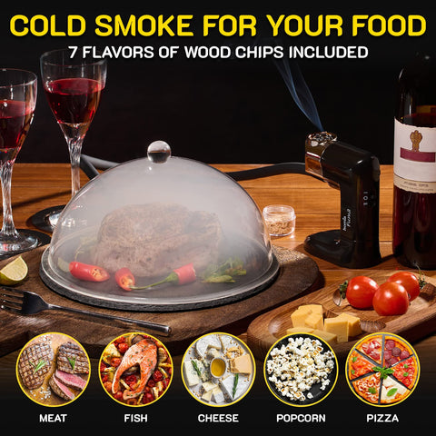 Homia Flexible hose and nozzle highlight easy, controlled cold smoking for drinks and foods