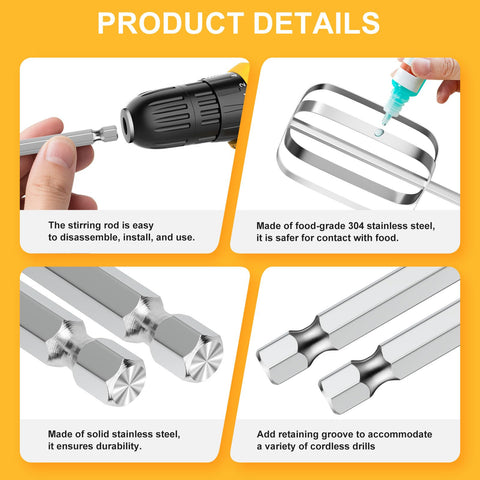 Homicozy drill-friendly attachments fit most cordless drills for versatile kitchen tasks.