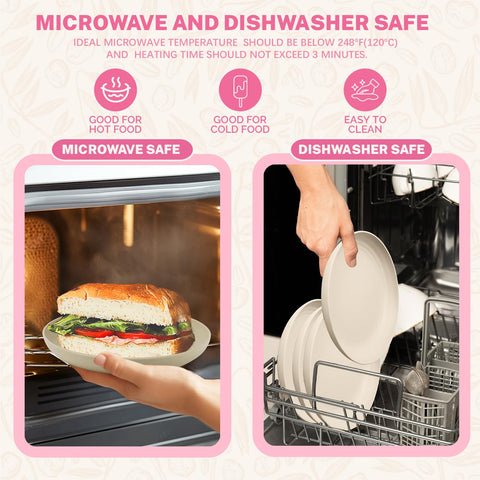 Homienly dishwasher-safe plate on rack for easy cleanup.