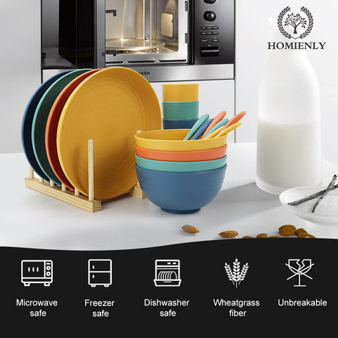 Homienly microwave-safe dishes ready for quick reheats.