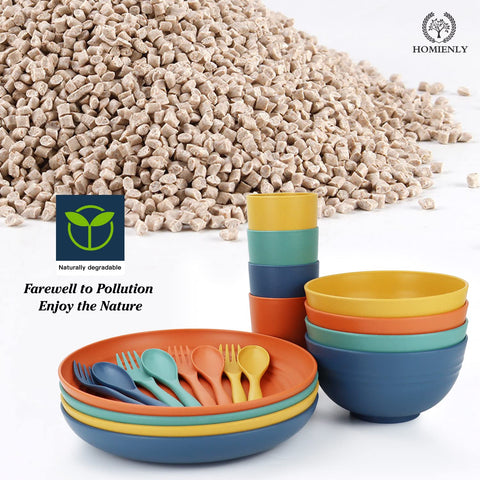 Homienly unbreakable-dishware ideal for picnics and travel.