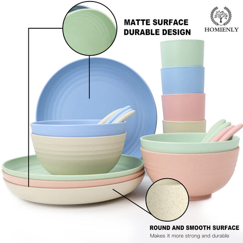 Homienly wheat straw bowl demonstrates unbreakable durability for soups and snacks.