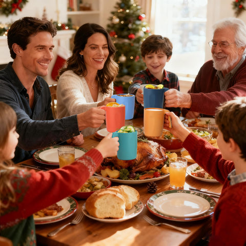 Homienly colorful wheat straw mugs add cheerful charm to meals.