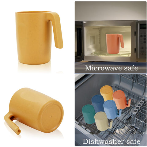 Homienly microwave-safe mug for quick reheats of beverages.