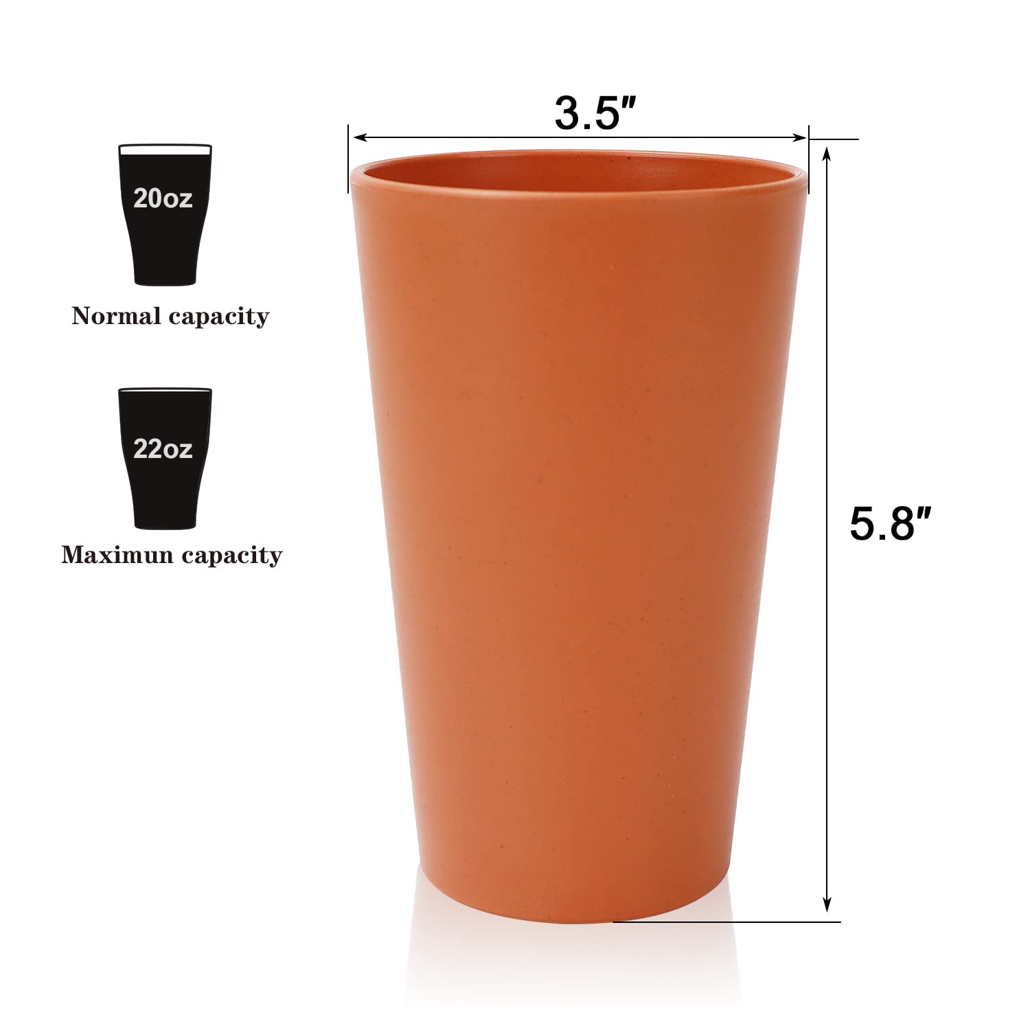 Homienly 20oz wheat straw cups stackable design helps keep cabinets tidy