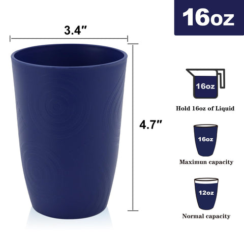 Homienly blue sky stackable wheat straw cups save cabinet space