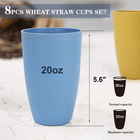 Homienly Wheat Straw Cups dishwasher safe and easy to clean after meals.