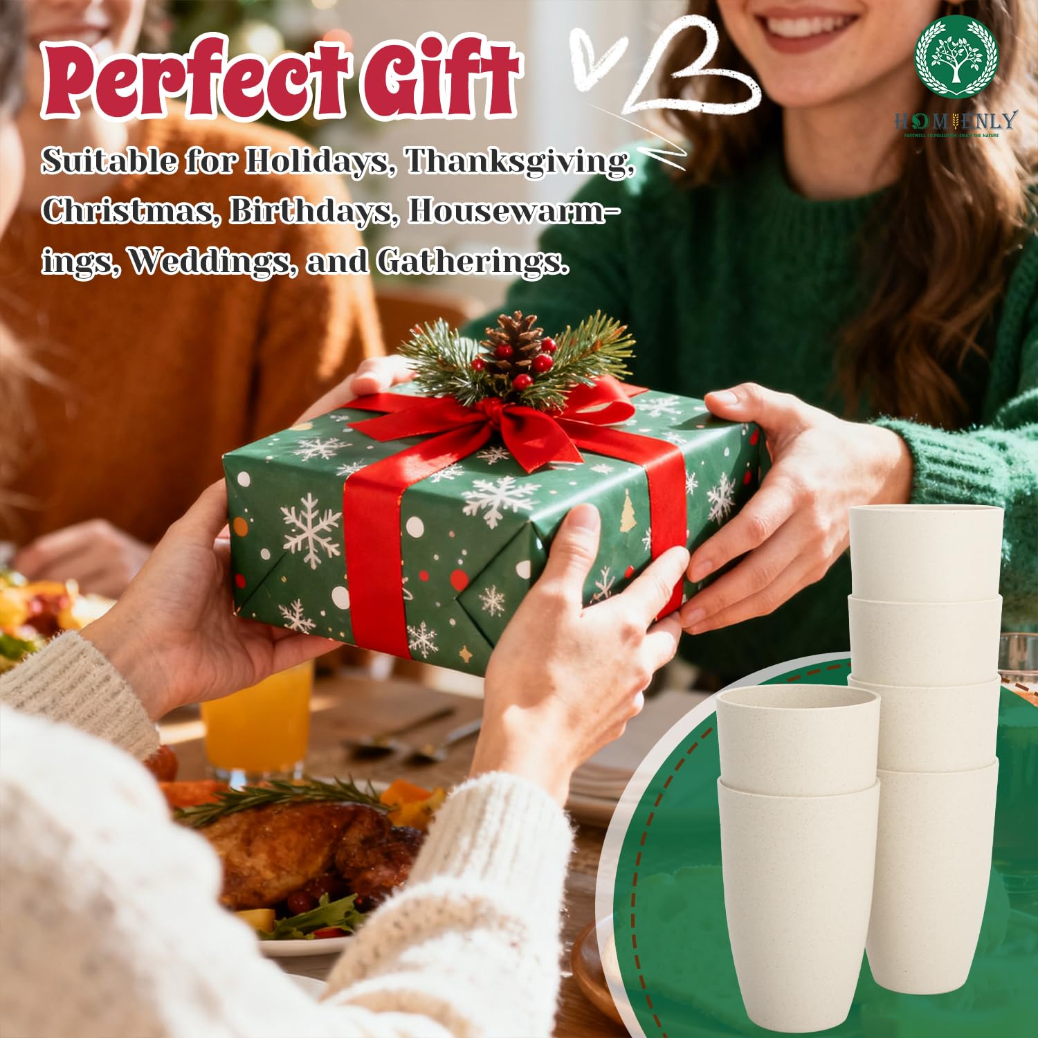 Dishwasher safe for quick cleaning after meals.