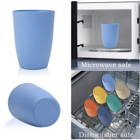Homienly Wheat Straw Cups durable, eco-friendly material emphasizes healthy tableware.