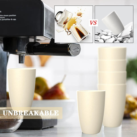 Food-grade wheat straw blend ensures a safe, reusable drinking cup.
