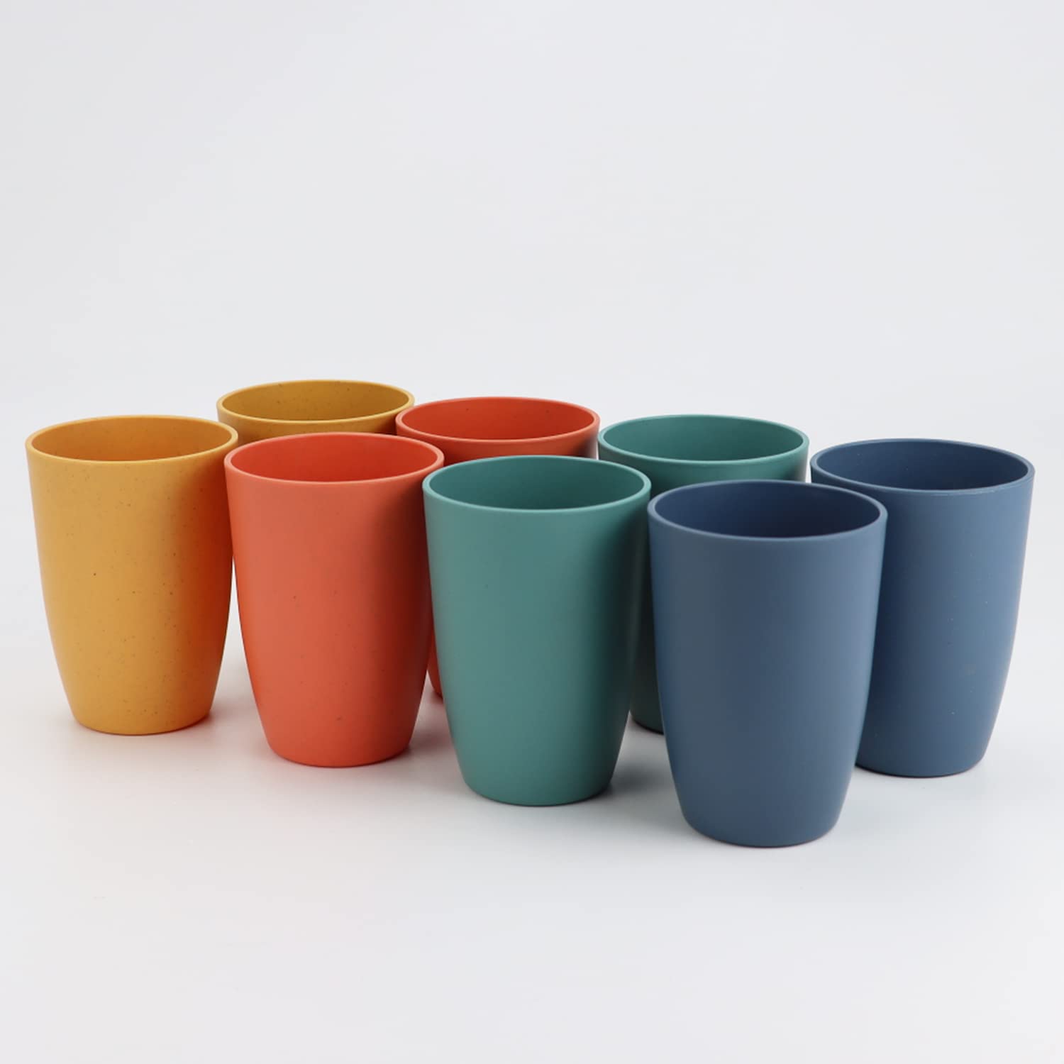Homienly Wheat Straw Cups stackable design saves kitchen storage space.